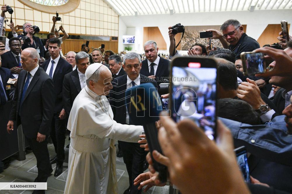 Pope Leo XIV Audience With Representatives Of The Media - Vatican