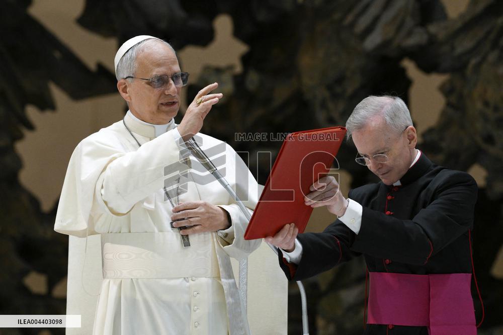 Pope Leo XIV Audience With Representatives Of The Media - Vatican