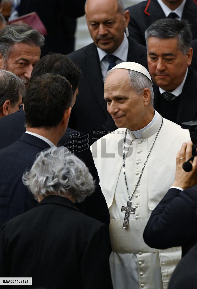 Pope Leo XIV Audience With Representatives Of The Media - Vatican