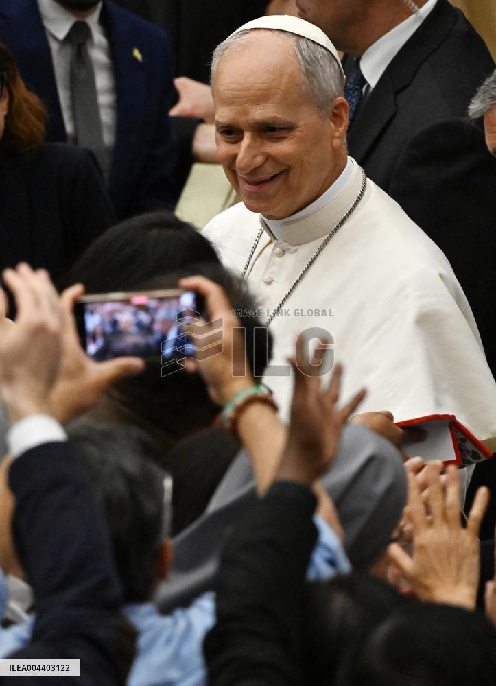 Pope Leo XIV Audience With Representatives Of The Media - Vatican