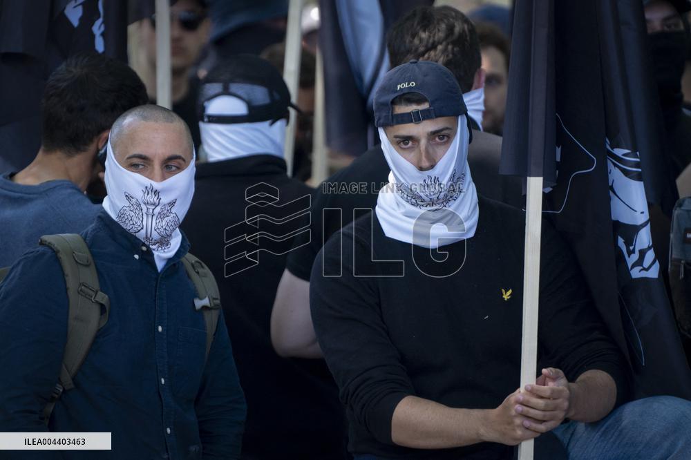 Neo-Fascist Demonstration - Paris