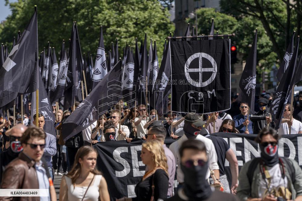 Neo-Fascist Demonstration - Paris