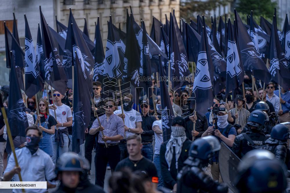 Neo-Fascist Demonstration - Paris