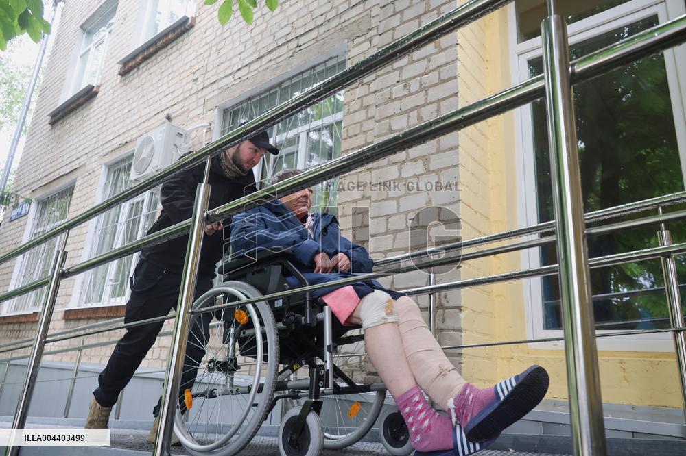 Evacuation transit centre in Kharkiv