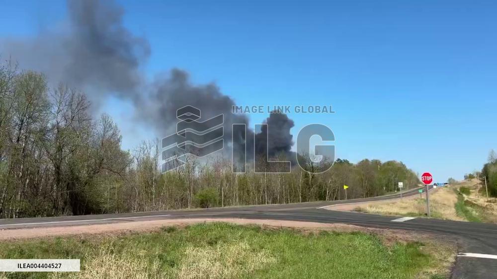 US: Wisconsin Highway 77 Closed Due to Fire Near Danbury