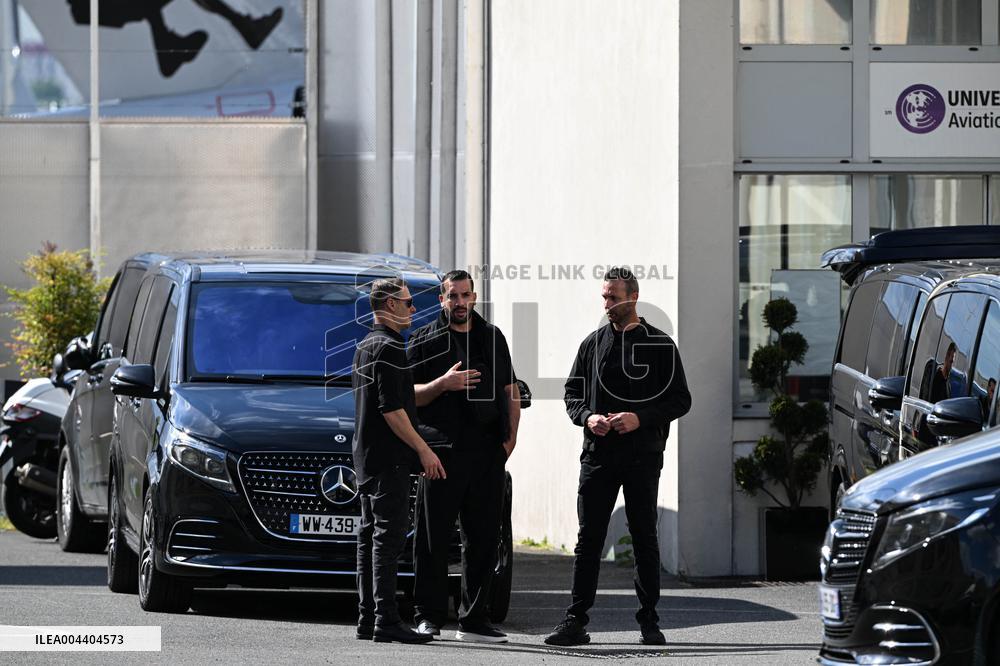 Atmosphere Upon The Arrival Of Kim Kardashian At Le Bourget