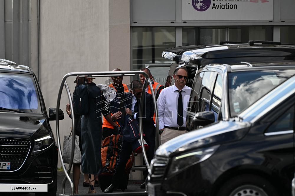 Atmosphere Upon The Arrival Of Kim Kardashian At Le Bourget