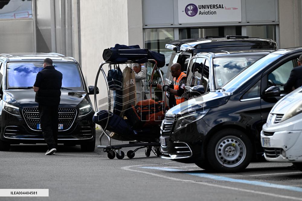 Atmosphere Upon The Arrival Of Kim Kardashian At Le Bourget
