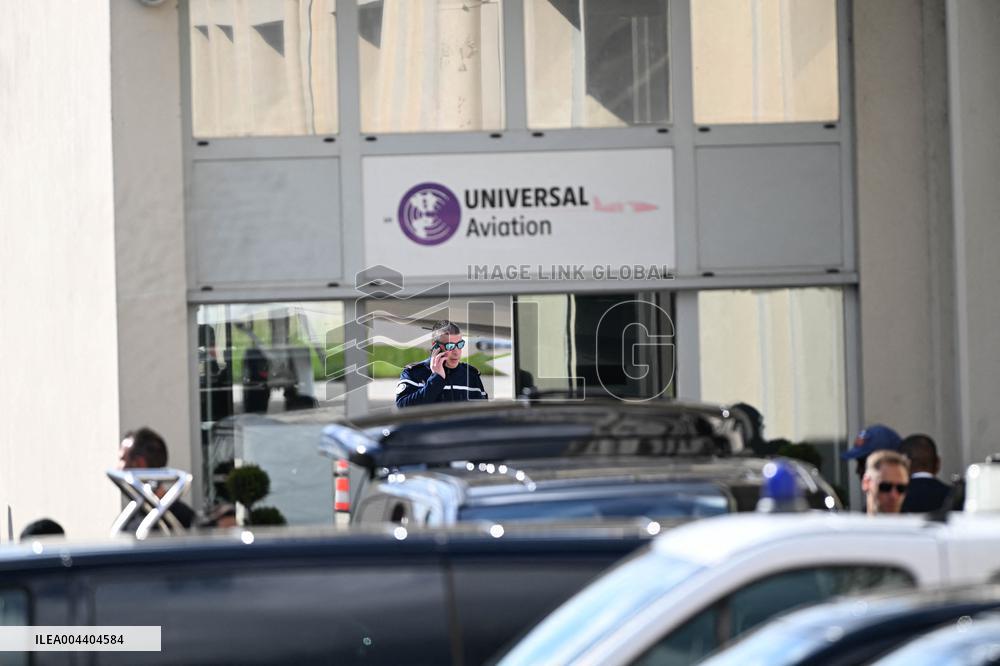 Atmosphere Upon The Arrival Of Kim Kardashian At Le Bourget