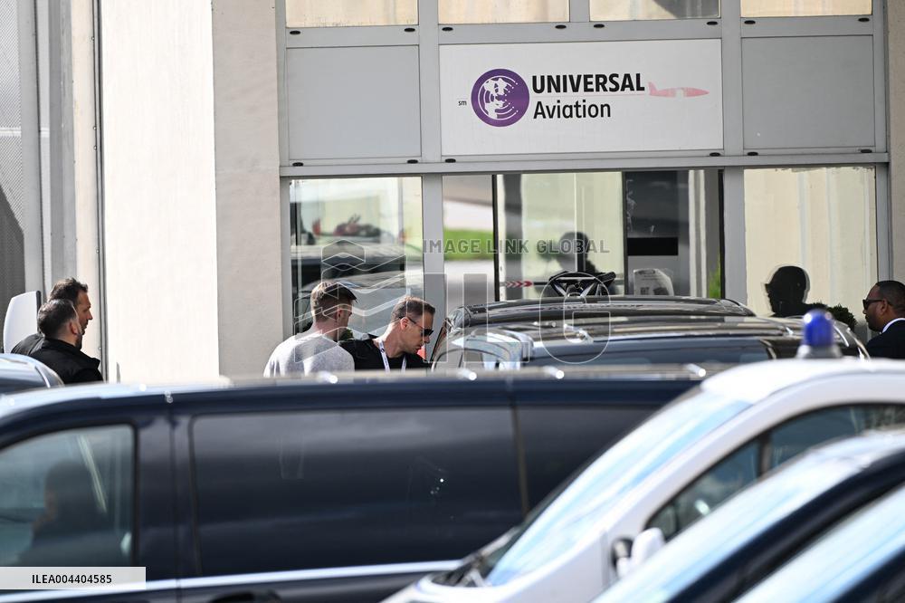 Atmosphere Upon The Arrival Of Kim Kardashian At Le Bourget