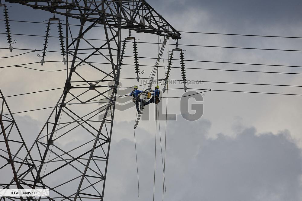 High-Voltage Line Installed for Data4 Data Center - Marcoussis