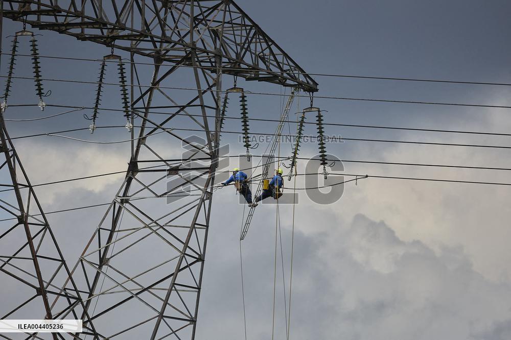 High-Voltage Line Installed for Data4 Data Center - Marcoussis