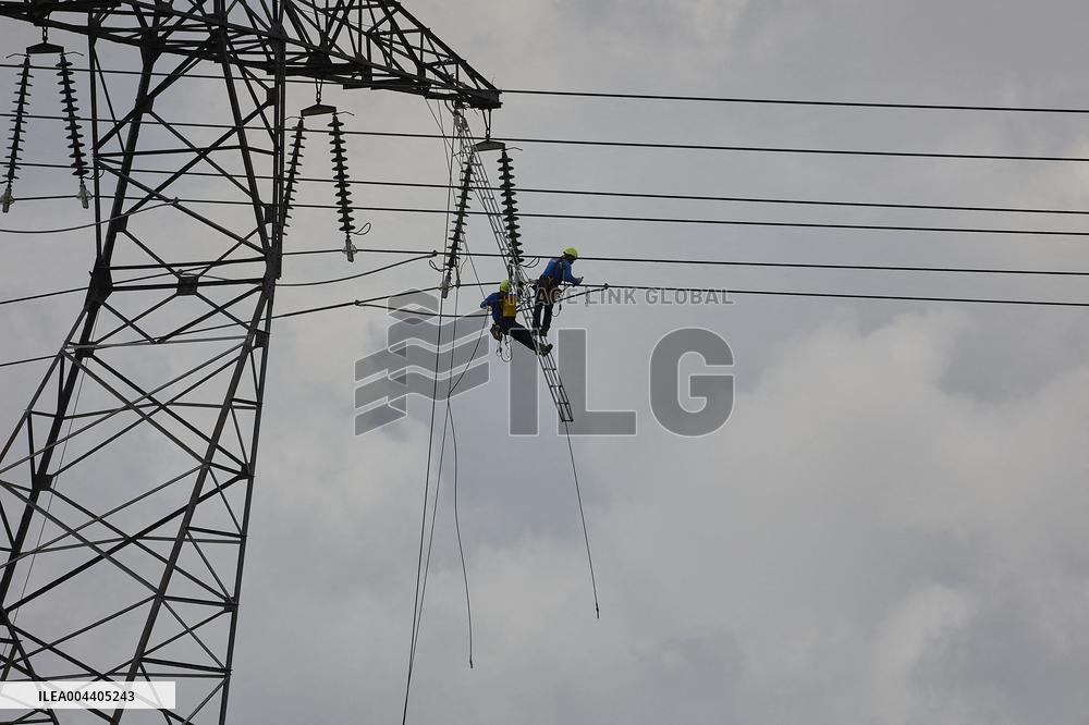 High-Voltage Line Installed for Data4 Data Center - Marcoussis
