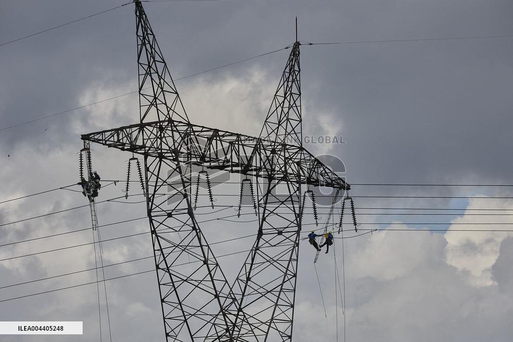 High-Voltage Line Installed for Data4 Data Center - Marcoussis