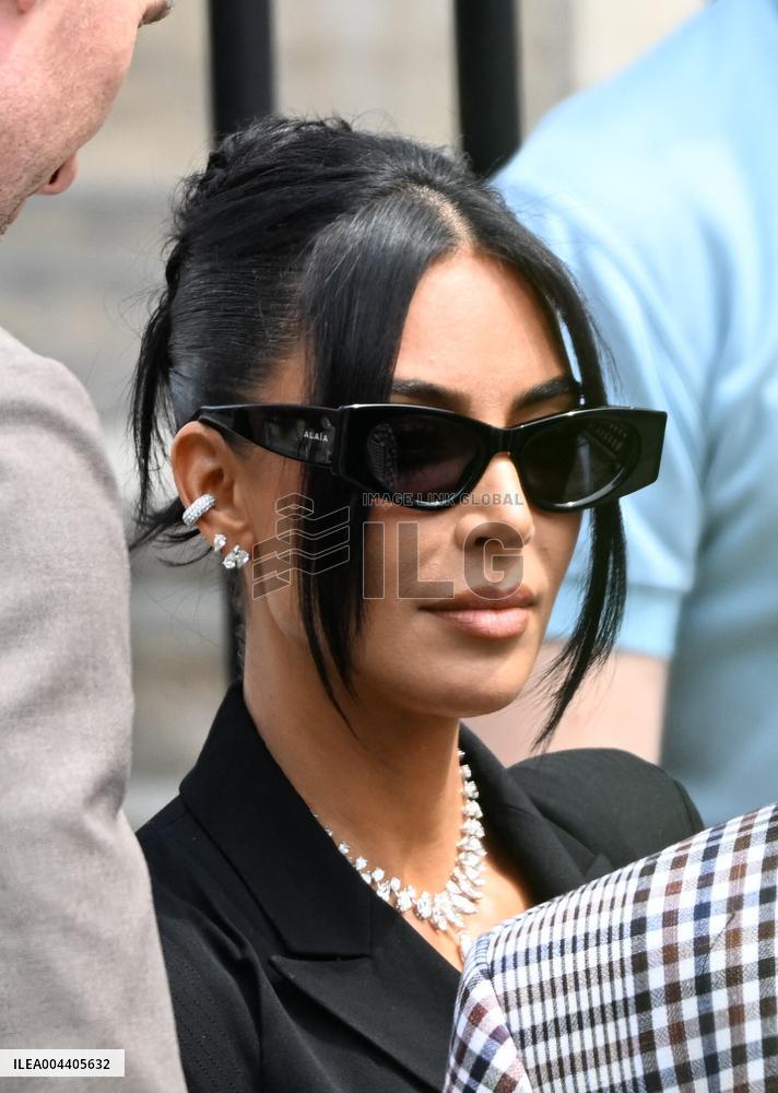 Kim Kardashian Arrives at Paris Courthouse for Robbery Trial Testimony