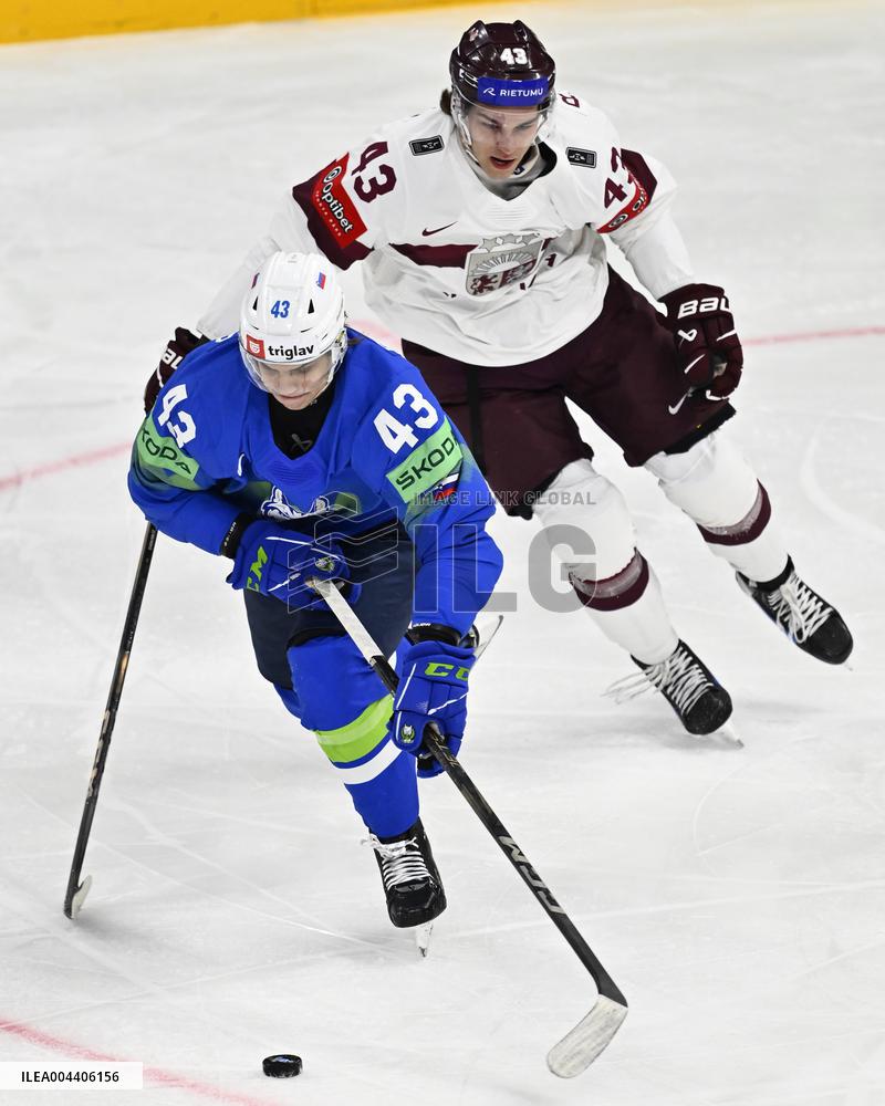 ICE HOCKEY WC SLOVENIA-LATVIA