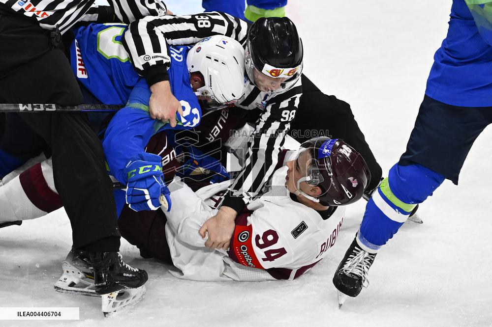 ICE HOCKEY WC SLOVENIA-LATVIA