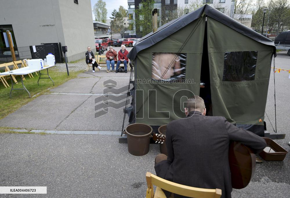 Sauna church, inspired by Eurovision entry KAJ's Bara Bada Bastu