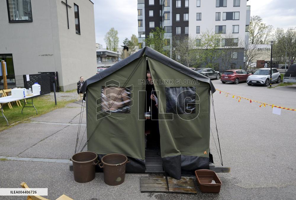 Sauna church, inspired by Eurovision entry KAJ's Bara Bada Bastu