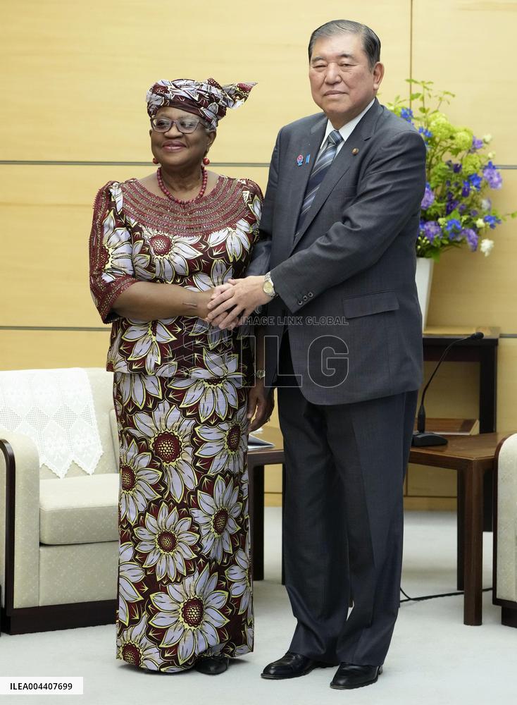 Japan PM Ishiba meets WTO head Okonjo-Iweala