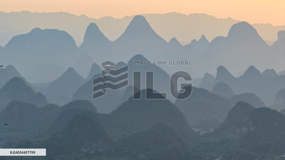 Layers of Mountains in Yangshuo