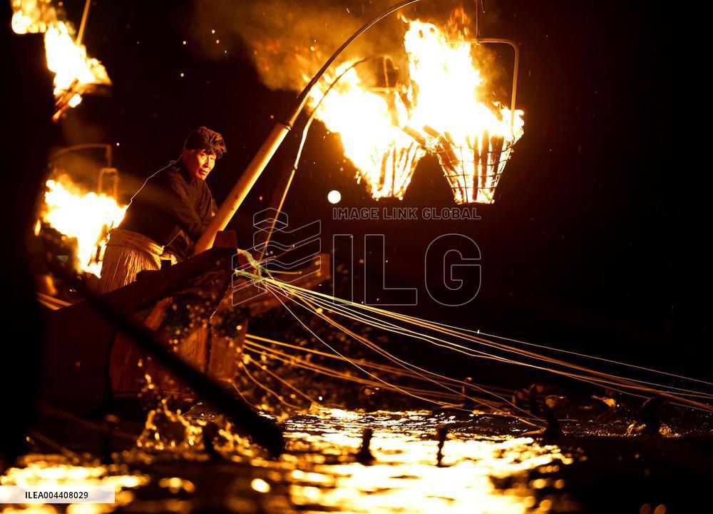 Opening of cormorant fishing season in central Japan