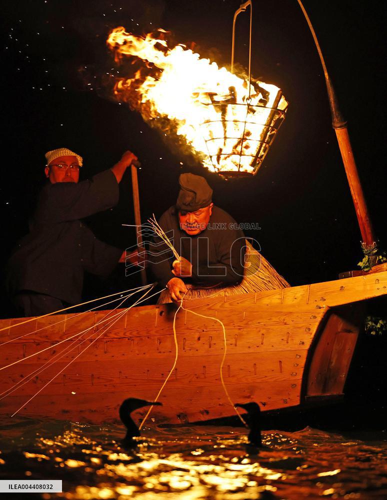 Opening of cormorant fishing season in central Japan