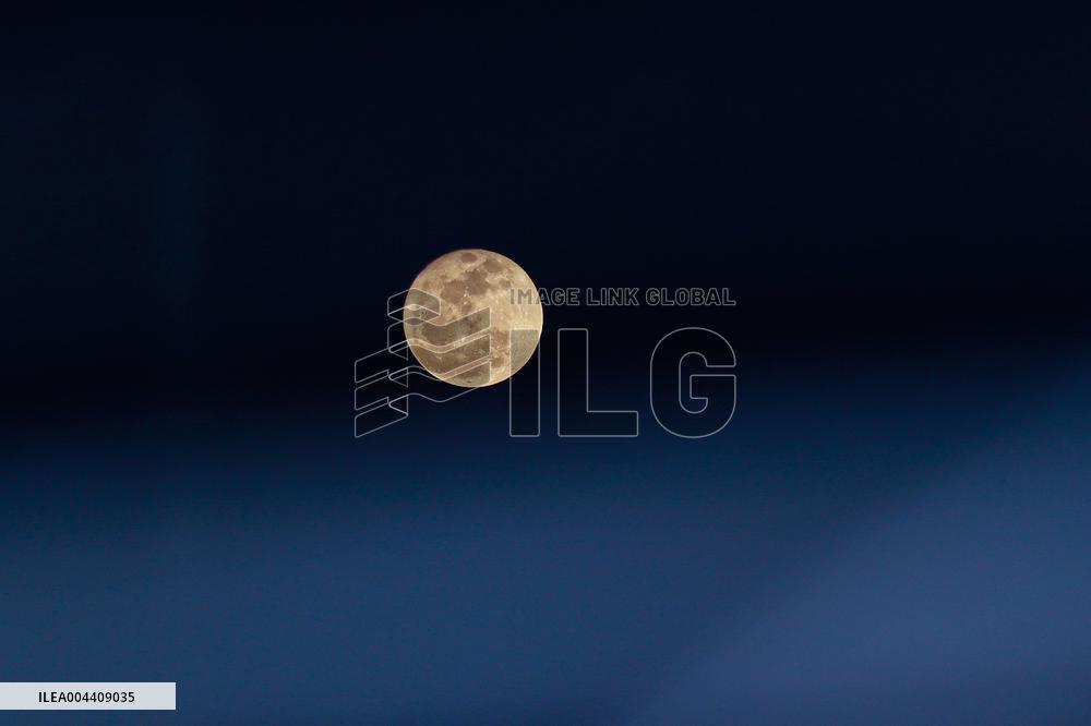 The Full Moon Flower Moon Seen Over Mexico City