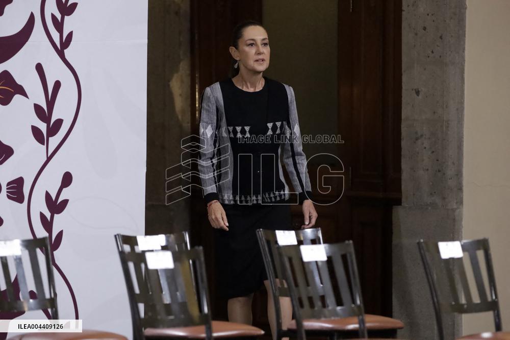 Mexico s President Claudia Sheinbaum Holds Briefing