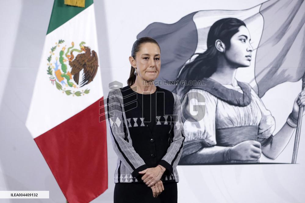 Mexico s President Claudia Sheinbaum Holds Briefing