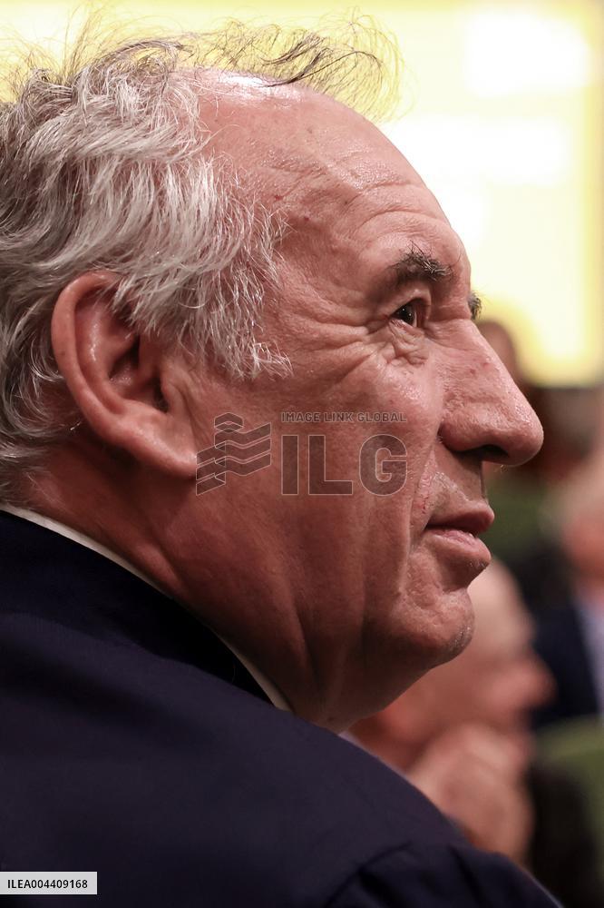 Francois Bayrou at 30th anniversary of the programme " La main a la pate " - Paris