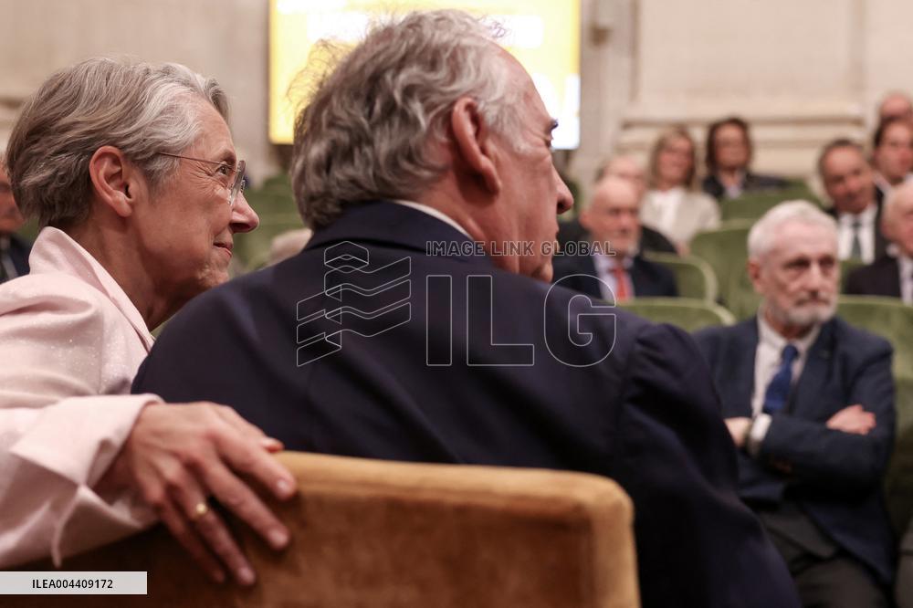 Francois Bayrou at 30th anniversary of the programme " La main a la pate " - Paris