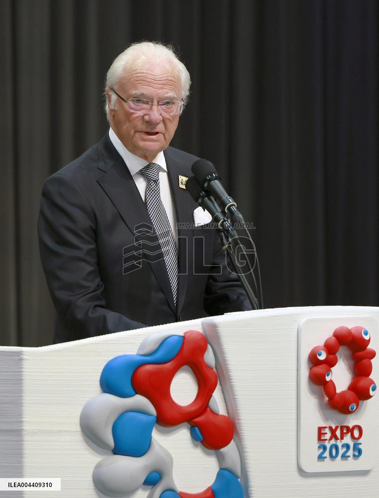 Sweden's king visits Osaka expo