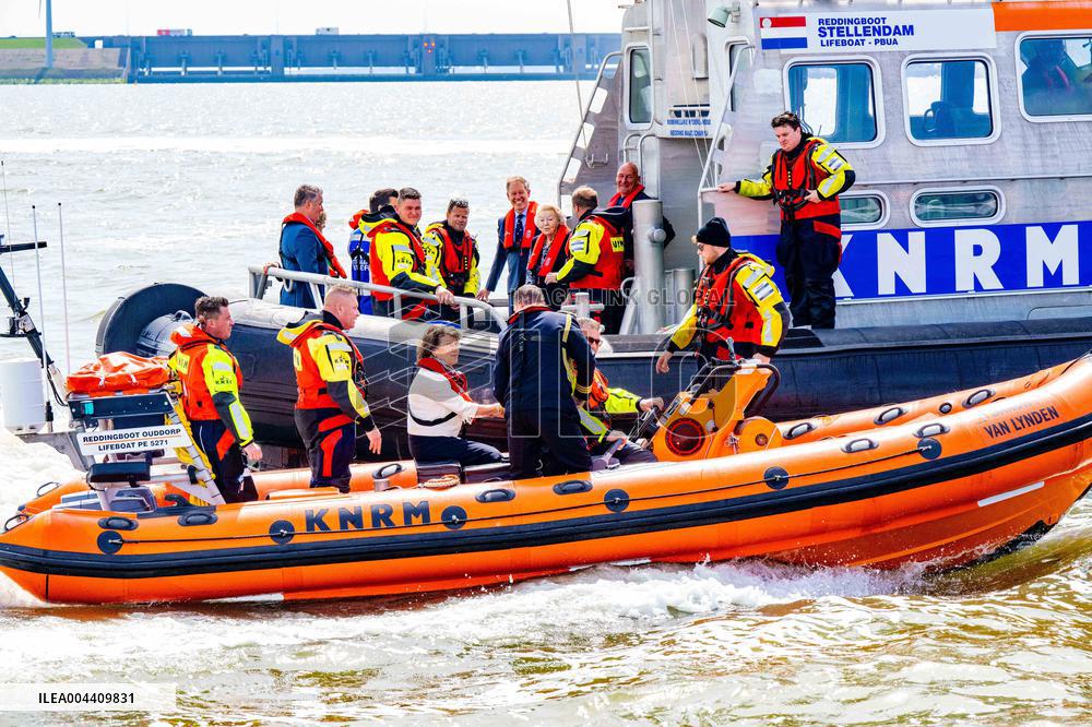Princess Beatrixs Visit to Sea Rescue Society - Stellendam