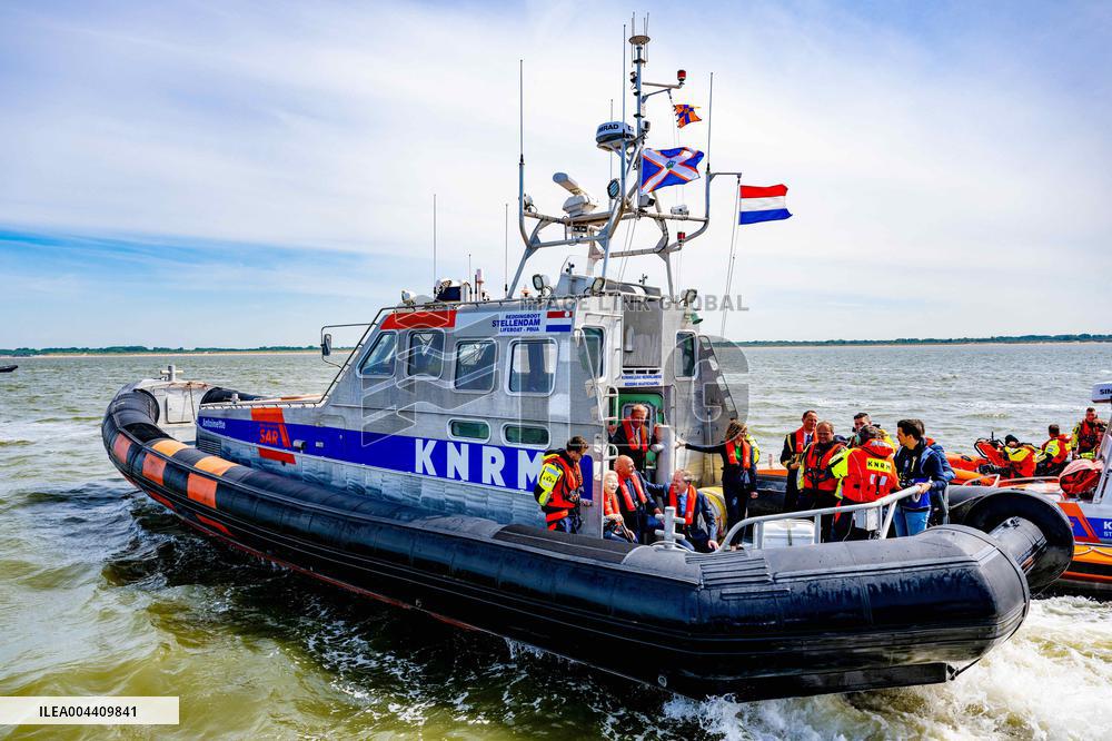 Princess Beatrixs Visit to Sea Rescue Society - Stellendam