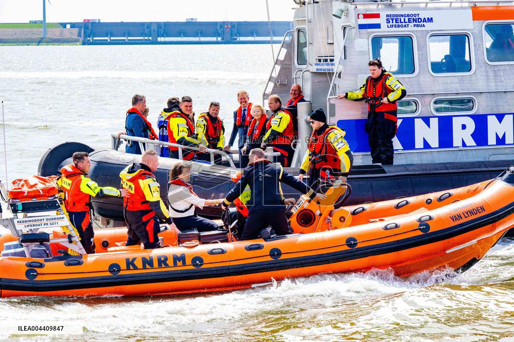 Princess Beatrixs Visit to Sea Rescue Society - Stellendam