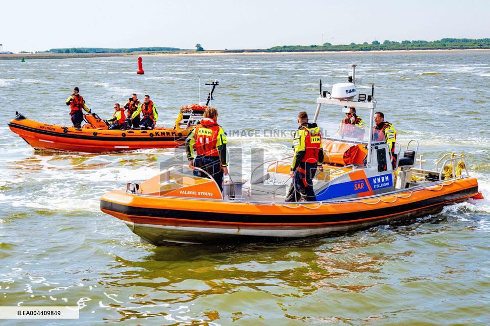 Princess Beatrixs Visit to Sea Rescue Society - Stellendam