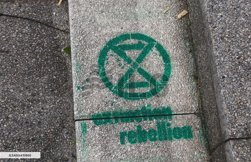 Axa Headquarters Targeted by Extinction Rebellion - Nantes