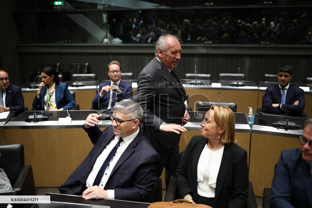 Hearing of Francois Bayrou at National Assembly - Paris