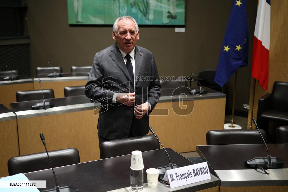 Hearing of Francois Bayrou at National Assembly - Paris