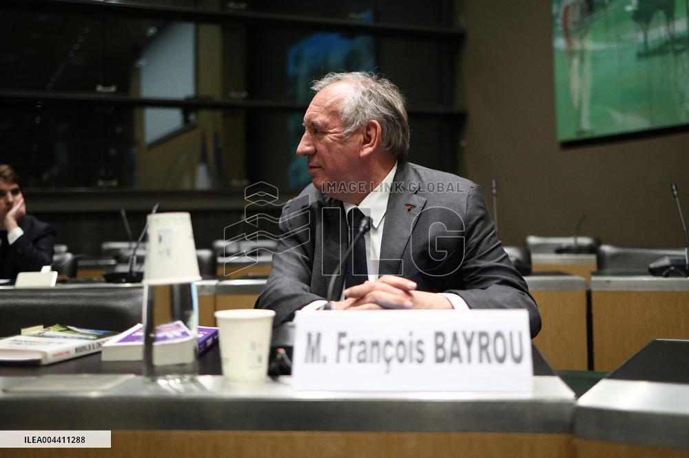 Hearing of Francois Bayrou at National Assembly - Paris