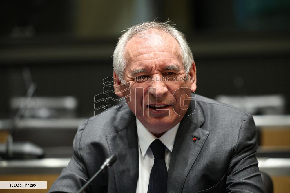 Hearing of Francois Bayrou at National Assembly - Paris