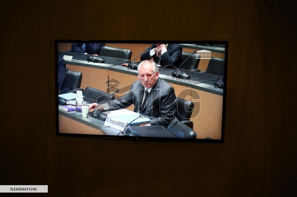 Hearing of Francois Bayrou at National Assembly - Paris