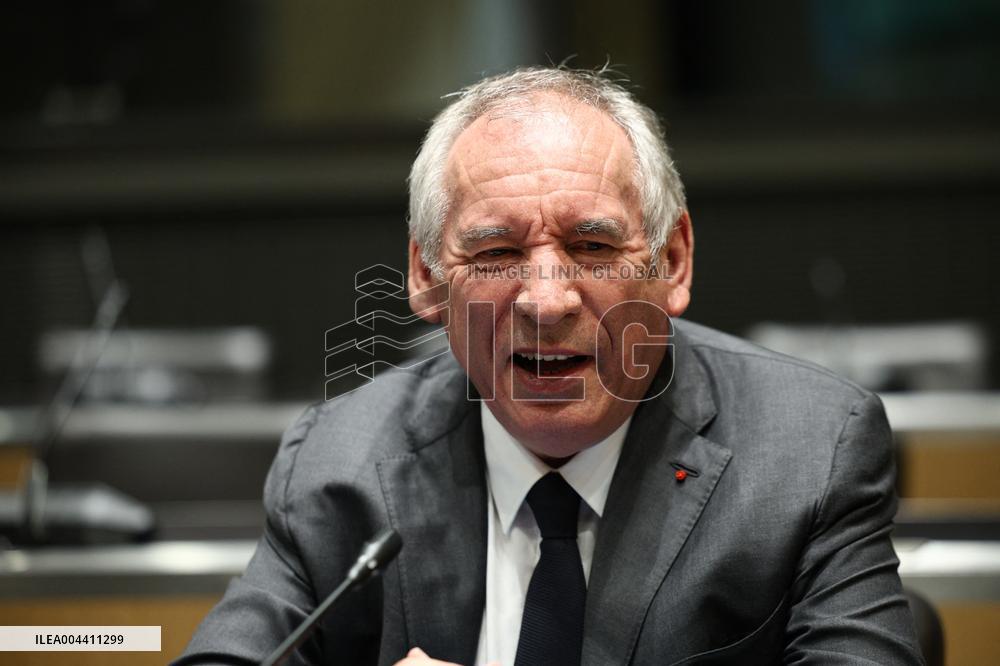 Hearing of Francois Bayrou at National Assembly - Paris