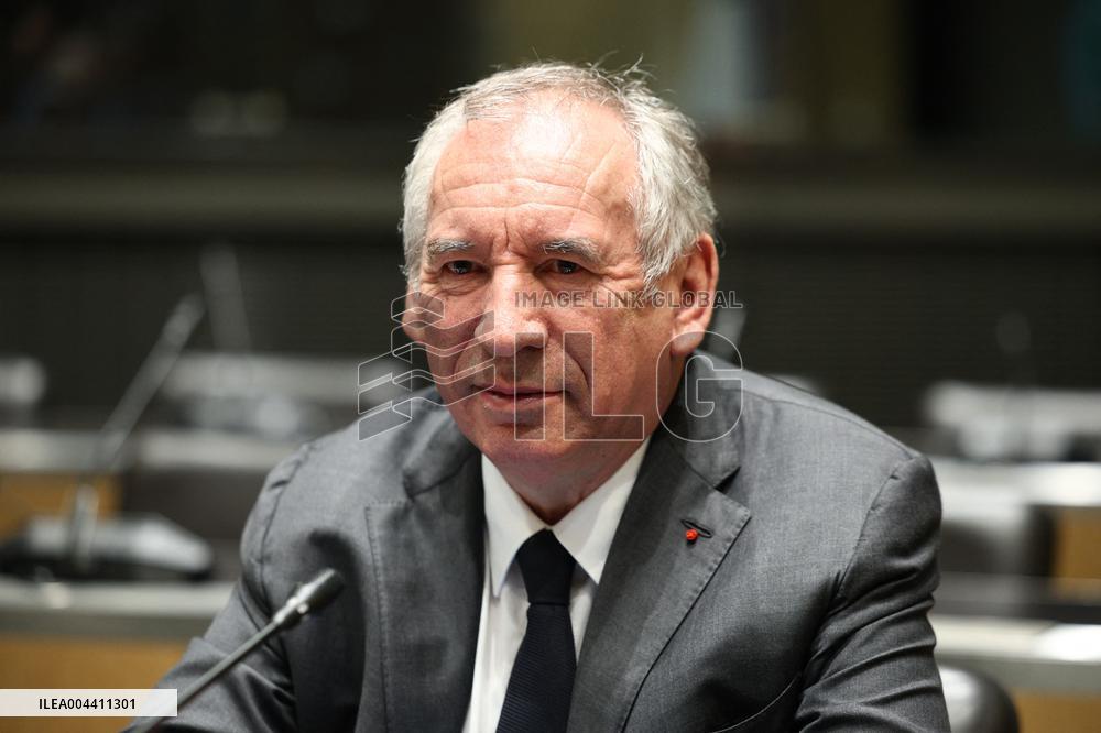 Hearing of Francois Bayrou at National Assembly - Paris