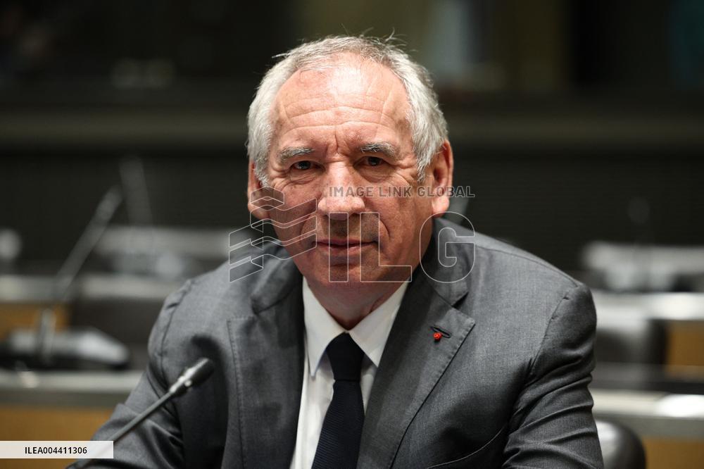 Hearing of Francois Bayrou at National Assembly - Paris