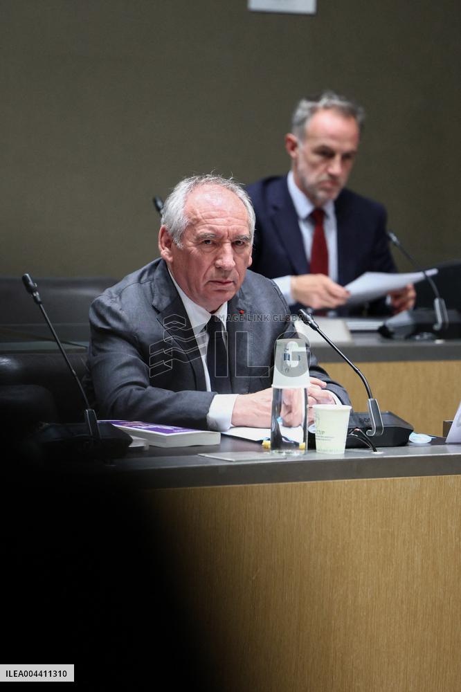 Hearing of Francois Bayrou at National Assembly - Paris
