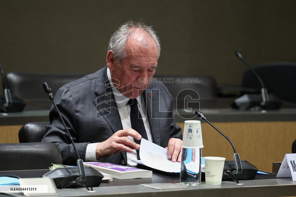 Hearing of Francois Bayrou at National Assembly - Paris