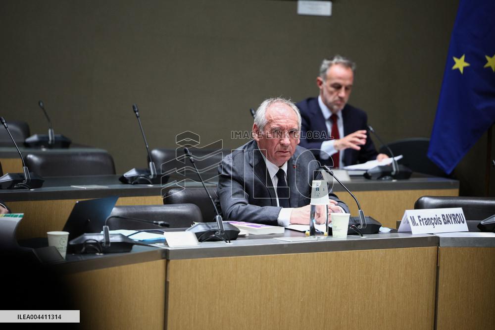 Hearing of Francois Bayrou at National Assembly - Paris