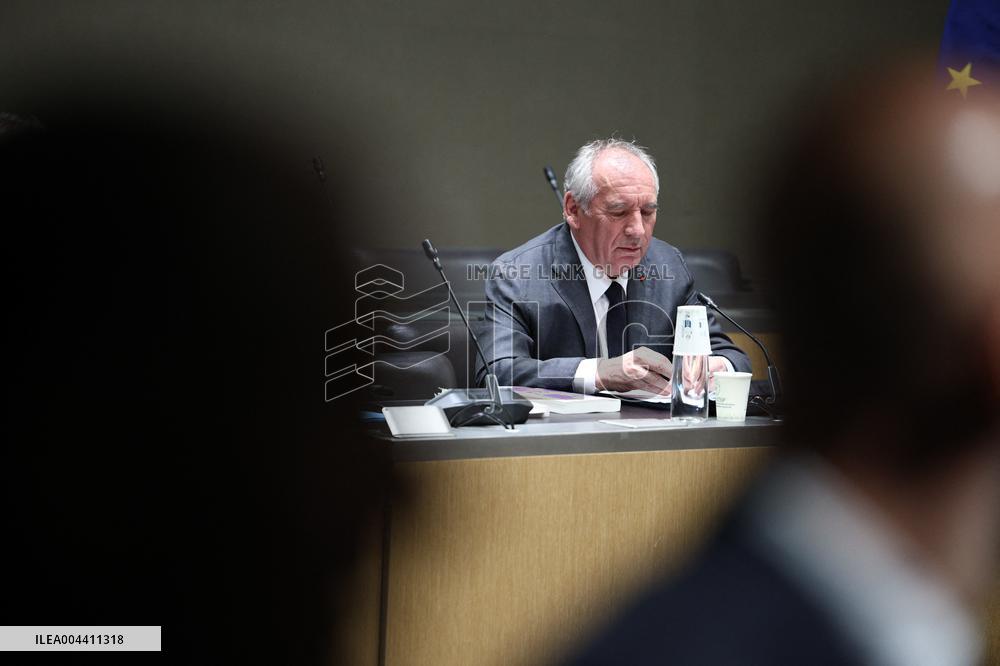 Hearing of Francois Bayrou at National Assembly - Paris